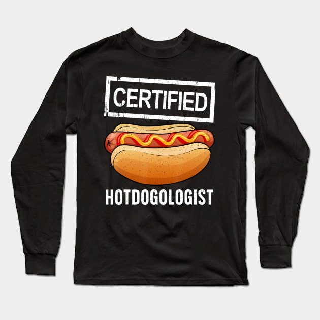 Cool Hotdog Women Sausage Hot Dog Lover Long Sleeve T-Shirt by Mitsue Kersting